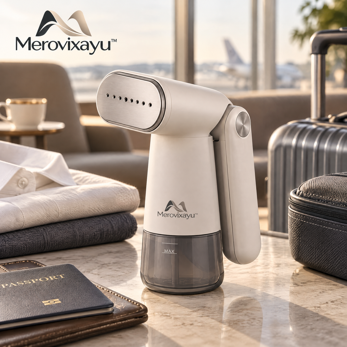 Merovixayu™ Portable Travel Garment Steamer | Foldable Handheld Clothes Steamer for Business Trips & Vacations