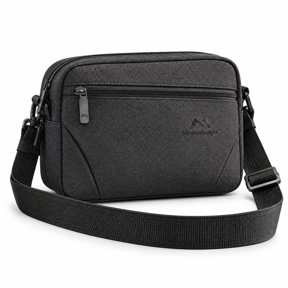 Merovixayu™ Compact Travel Crossbody Bag | Multi-Compartment Shoulder Bag for Flights, Trains & Everyday Travel